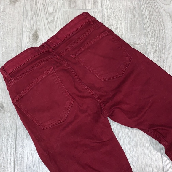 Zara Deep Red Jeans Size 4 - Picture 6 of 6
